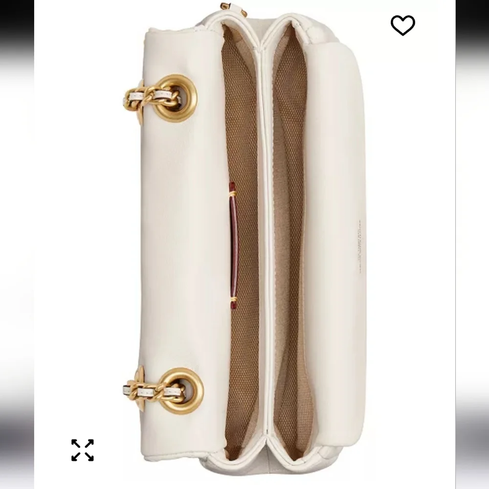 Coach Tabby Cream Quilted Leather Bronze Gold Harware Shoulder Bag Purse - Picture 5 of 16